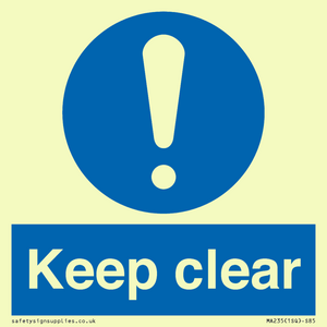 keep clear